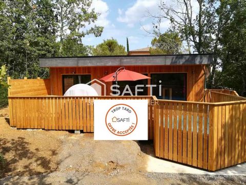 Maison en bois avec piscine
