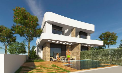 3 bedroom semidetached villas near Montesinos . Semi-detached houses with 3 bedrooms and 3 bathrooms near the town of Los Montesinos. These houses built on two floors with a 150 m2 plot also enjoy a private solarium, bathroom screens, a garden finish...