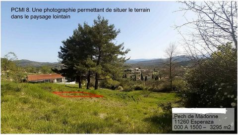 Located a stone's throw from the town center just above the cemetery, part of this large land has been authorised (town hall authorization) for construction. Building area of 582m². Total land 3300m².