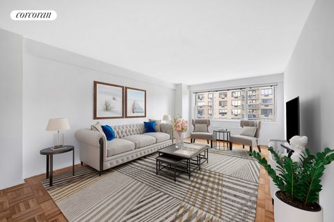 Welcome to apartment 9B at The Byron, a full-service coop in prime Murray Hill. This sun-filled two-bedroom, two-bathroom home will exceed expectations with its grand scale and generous room sizes. As you walk into the apartment you enter a spacious ...