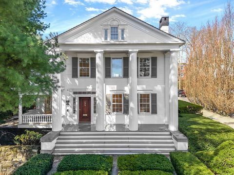 Step into New Canaan's rich history at this iconic property. A stunning Greek Revival home built in 1836 and listed on the National Register of Historic Places and included in the esteemed Smithsonian's Archives for American Gardens. Epitomizing time...