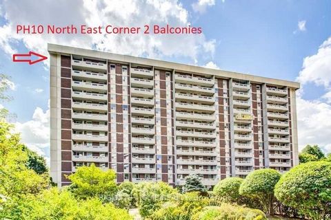 Rare Penthouse North/East/South East views* Corner Unit * 2 Balconies 200+ Sq Ft * Unobstructed Views * Ceiling Heights 9'+ Potential* Blank Canvas to Renovate & Move in Later * Maintenance Fees cover all utilities & Cable * Large Windows * Ensuite S...