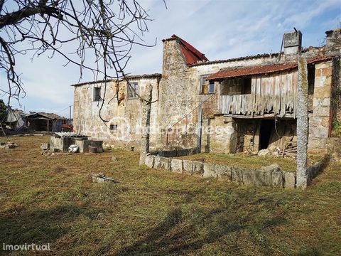 Stone house to restore in Adães Barcelos Rustic property with large areas inserted in land with approximately 2000m2 The entire property is fenced in stone walls, well water, granar and stone treour Attached, wine cellar, baking oven bread and firepl...