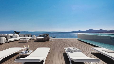 Appartement exclusif nouvellement construit avec vue sur la mer à Golfo Aranci Nous vous présentons ce charmant appartement de luxe de trois pièces, conçu avec une attention aux détails et situé à seulement 100 mètres de la mer étincelante de Golfo A...