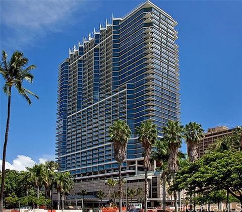 Trump International Hotel Waikiki is a prestigious tower that offers a blend of luxurious hotel accommodations and private residence. It features beautifully designed and elegantly appointed units, ranging from studios to spacious multi-bedroom resid...