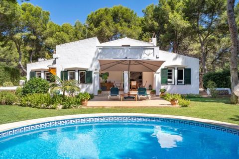 Welcome to this beautiful house situated in the coastal area of Sant Lluís and close to the beach. It has a capacity for 5 people The outside of the house is ideal for enjoying the Mediterranean climate and you will find a salt swimming pool with a d...