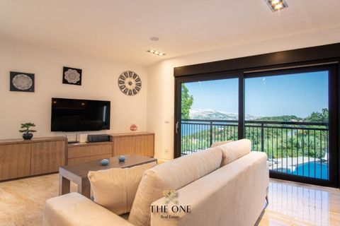 Luxury villa with a sea view is spread over 2 floors and is located on the beautiful island of Pag. The ground floor welcomes you with an entrance hall with stairs leading to the upper floor. Here you will find an entertainment room with snooker tabl...