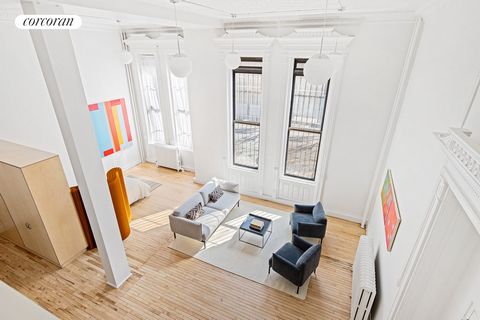 Two-of-a-kind; this architecturally stunning, freshly renovated, live-work loft is available for the first time in a gorgeous pre-war building. Set above street level, this offering includes two architecturally spectacular spaces with separate entran...