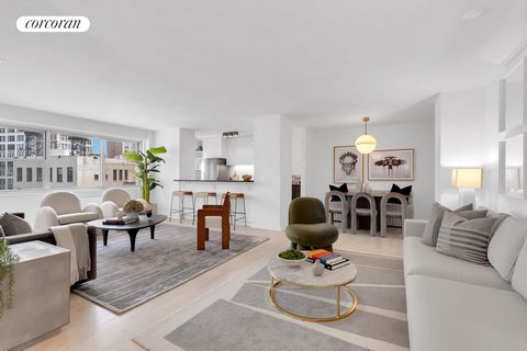 Apartment 14T at The Stewart House is a sun-drenched, high-floor, massive one bedroom home in mint condition with spectacular open city views from every window. With approximately 1,150 square feet and an open formal expanse, this uniquely spacious a...