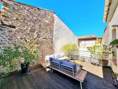 Quarante is a lively village close to the Canal du Midi and Capestang and this is an unusual conversion of a Maison de village with fantastic outside space. This property has been renovated to high standards with respect to the original features. The...