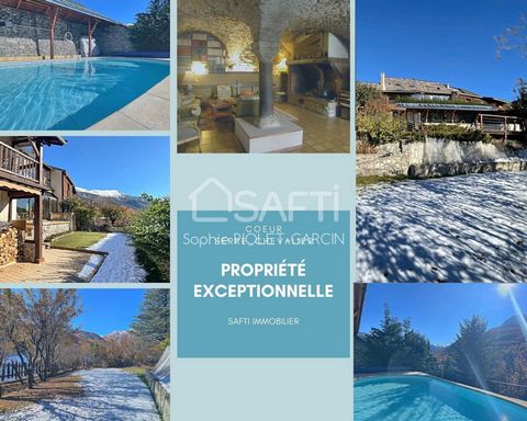 This exceptional property overlooks the Serre-Chevalier valley, offering 180° views. It opens onto a magnificent wooded garden with swimming pool. An old building dating back to the Revolution, its current owners have pampered it for over 40 years, r...