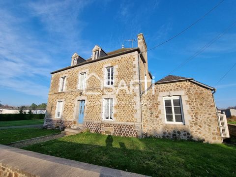 Located next to the Parc de la Loretière, in the town of Landivy, with local shops and services (doctors, pharmacy, schools, college, supermarket, etc.), beautiful mansion from 1905 including a full basement of 87m² with boiler room area, on the grou...