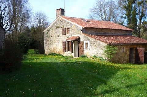 This pretty 2-bed stone house and garden has plenty of original character and scope to convert the attic and increase the living space. Situated close to the village of Foussais-Payré Mervent forest and the pretty riverside town of Vouvant, it is a l...