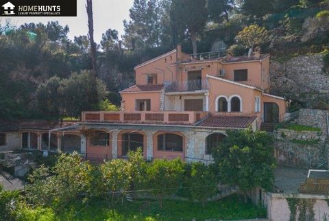Eze sea side/ Saint Laurent d'Eze: perched Provencal villa to renovate with uninterrupted views out over the glistening Mediterranean sea, close to Monaco.With a total living space of 295 m2 set on three levels, this east facing property offers plent...