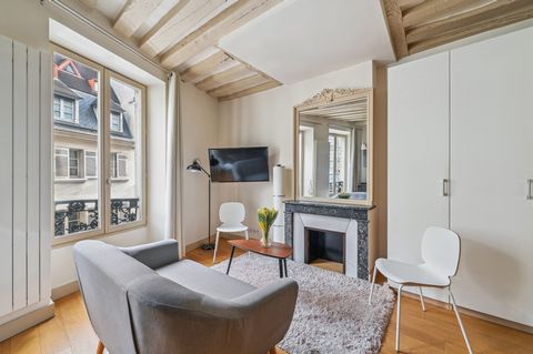 Welcome to our charming flat, located in the historic and cultural district of La Monnaie. The Odéon metro station is just a stone's throw away, providing easy access to the capital's main tourist attractions. This flat is ideal for couples or single...