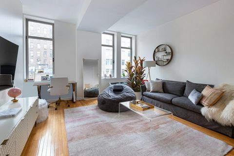 Loft Like Studio/Home Office Now available in one of the most iconic Chelsea addresses, a large classic loft featuring 10.5 feet ceilings, 7 feet tall eastern facing windows, beautiful stripped wood floors, almost 500 Sqft of entertaining space in yo...