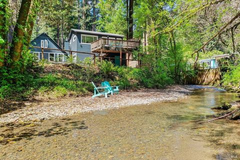 Nestled along the serene banks of a meandering creek, this extraordinary property offers more than just a home-it offers a lifestyle. With multiple units thoughtfully designed to harmonize with the surrounding landscape, each residence provides unpar...