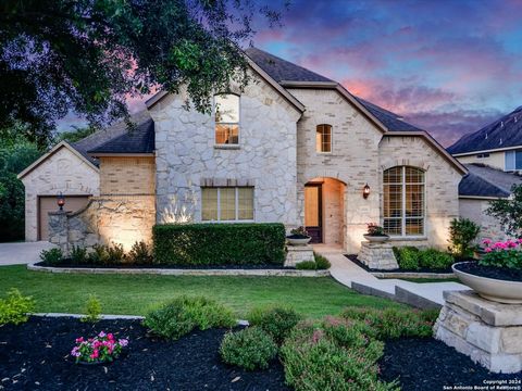 Welcome to this remarkable, one-of-a-kind residence nestled in the exclusive resort community of Cibolo Canyons/Suenos. This stunning five bedroom, four and one half bathroom home spans 4, 343 sq ft and is the epitome of luxury living. As you approac...
