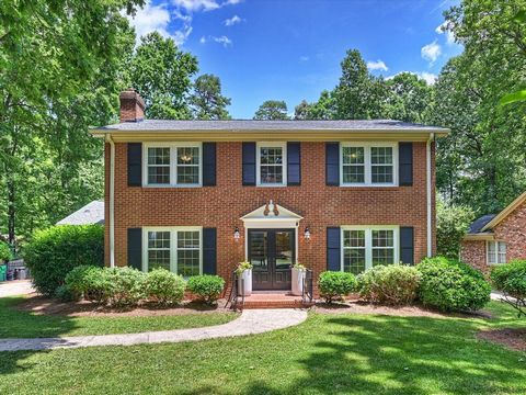 Stately full brick, two story traditional in popular and conveniently located Stonehaven neighborhood. Enter through the French doors into formal foyer with bluestone floors. To the left, a den with a wood burning brick FP, recessed lights and built-...