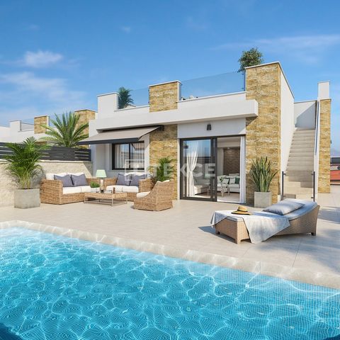 3-Bedroom Contemporary Detached Bungalow Style Villas with Pools in Ciudad Quesada Modern detached villas situated in Ciudad Quesada a town located in the province of Alicante, in the Valencian Community of Spain. It's situated on the Costa Blanca, k...