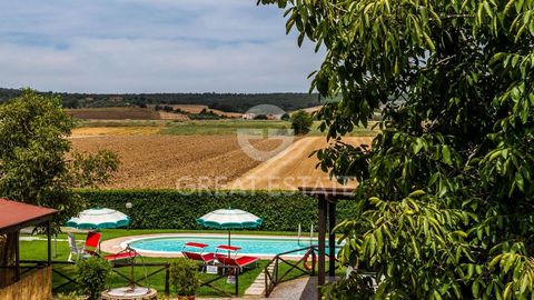 The property, located a few steps from the village of Marsiliana, is located a few kilometers from the beaches of Argentario which can be reached in about fifteen minutes. The main building is spread over two levels for residential and agritourism pu...