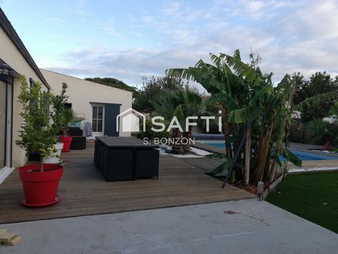 ESNANDES Maison plain pied 86m² Piscime. 3ch. 5mn centre ville.