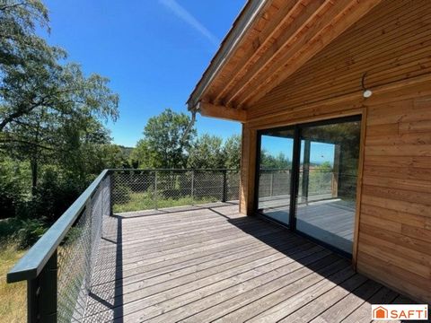 MAISON en BOIS neuve, 3 chambres avec son immense terrasse et sa vue panoramique sur la plaine Roanne/Charlieu