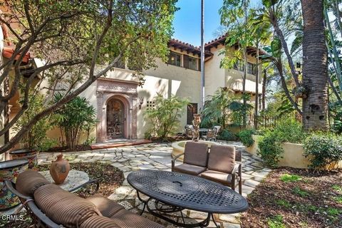 Designed by the esteemed architect Paul R. Williams, AIA, the V. Mott Pierce Residence, constructed in 1928, stands as a distinguished example of Mediterranean Revival architecture. Recognized under the Mills Act, this estate is situated in one of Pa...