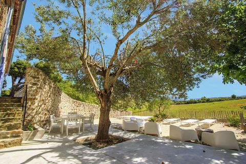 Set in the peaceful village of Villesèque-des-Corbières, this spacious apartment with two en-suite bedrooms is ideal for families or groups of six. A bubble bath and heated, fenced swimming pool offer the perfect way to unwind, while the garden and b...