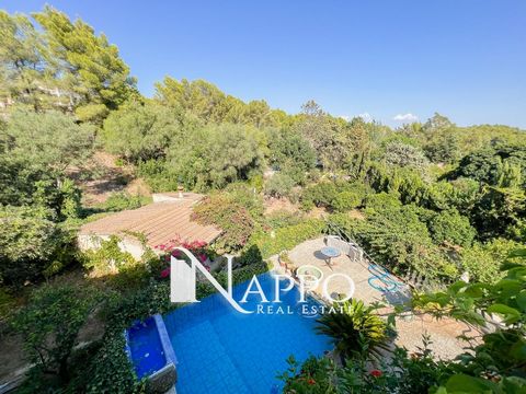 Nappo Real Estate offers for sale this great property in the beautiful urbanization called Ses Rotgetes de Canet, in Esporles with mountain views, it has a main house with two floors, a semi-detached house and a bungalow, all in the same property wit...