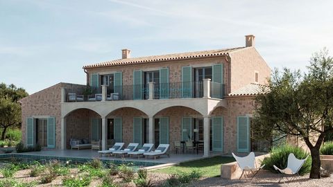 Ten nowy budynek w klasycznym stylu w pobliżu Campos na południu Majorki oferuje śródziemnomorską atmosferę. Atrakcyjny dom jednorodzinny zachwyca typową architekturą z elementami z kamienia naturalnego, dużymi oknami i wysokimi drewnianymi belkami s...