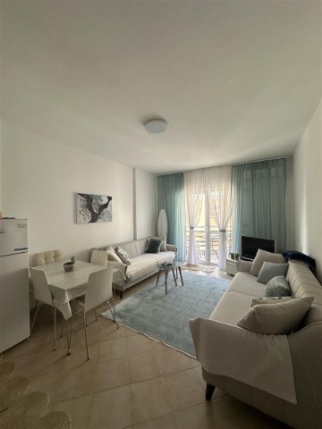 Super apartment 1 1 in Golem for sale In the second line with the sea Perfect position for investment and residence On the 2nd floor residential Totally new furniture Reasonable price For more contact us at ...