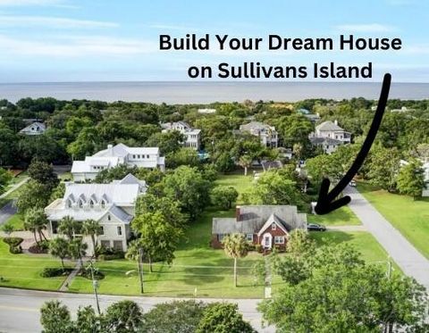 Build your dream home, Ocean, Beach, Bay, and History! Extraordinary opportunity to live on coveted Sullivan's Island in Charleston South Carolina. 1715 Middle Street is just under a half acre and could be yours! Stroll to the beach every day, being ...