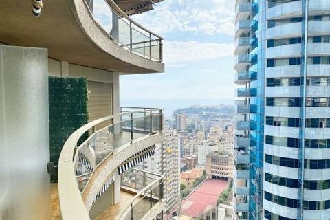 Cerca del centro y con acceso directo en ascensor público a las playas de Larvotto. Este estudio se encuentra en una planta muy alta en un edificio moderno con seguridad las 24 horas. El piso ha sido completamente reformado y goza de vistas laterales...