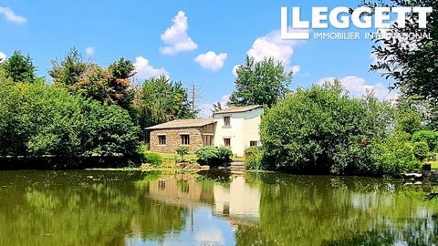 A30914AFE61 - A fantastic opportunity to own à 4 bedroom property with guest annexe, set in 3.5 hectares including à 2 âcre lake and woodland. Very private property at the end of its own private lane but minutes from Ceaucé with all its amenities and...