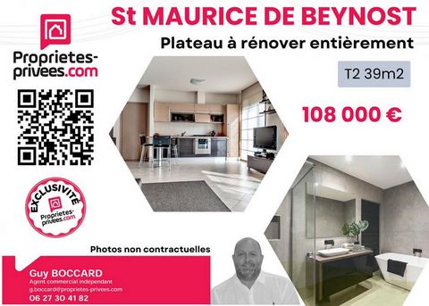 Ain, commune of St Maurice de Beynost, Guy BOCCARD offers you this 39m2 duplex floor to be completely renovated Are you dreaming of a space to be fitted out according to your desires? Discover this raw plateau to renovate, offering potential to creat...