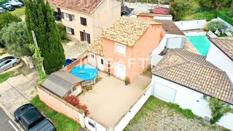 Jolie petite maison non mitoyenne de 76m2 sur 240m2 de terrain avec piscine hors-sol et chambre au RDC