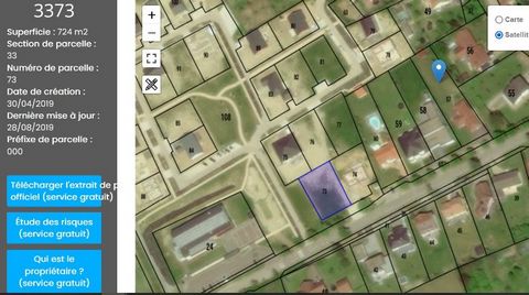 Terrain viabilisé de 724 m², à seulement 25 min de Metz !