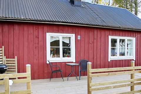 Just north of Askersund you find this lovely cottage, in the area of Skyllberg. The cottage has a large welcoming entrance porch. The entrance leads to the open plan living room, kitchen and dining area. The living room has a cozy sofa group and a st...