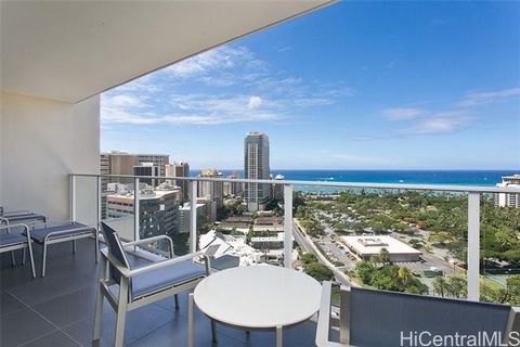 Experience a LUXURY RESORT LIVING at the Ritz-Carlton Residences in Waikiki. A rare opportunity to purchase a beautiful 1 bedroom / 1 bath “GRAND LEVEL OCEAN VIEW SUITE” in Tower1 that has breathtaking views overlooking the Fort DeRussy Park and blue...