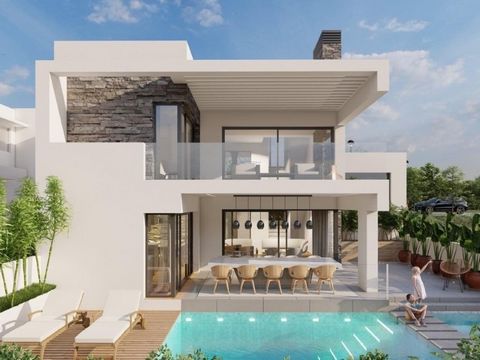 Contemporary villa under construction, located in a quiet residential area, only 5 minutes by car from the beautiful beaches of Fonte Santa, 10 minutes to Vale do Lobo Resort, 10 minutes to Vilamoura golf courses and 25 minutes from Faro airport. Thi...