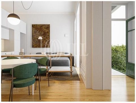 2-bedroom apartment in Álvares Cabral 127, with mezzanine, garden and 77 sqm (gross floor area), in Porto. Álvares Cabral 127 is a unique development that combines the city's charm with modern comfort. Consisting of 7 apartments ranging from studio+1...