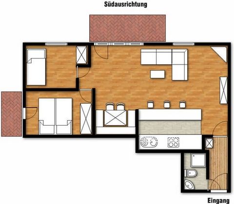 Nasz apartament wakacyjny „Alpenliebe” jest wyposażony w nowoczesne meble alpejskie.