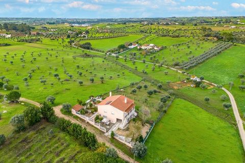 Fabulous 4 bedroom villa, with stunning views of the Ribatejo Plain - For own housing or investment - Very well built and with little use. (Discover the charms of this property by accessing the DRONE VIDEO) We are facing a house with generous dimensi...