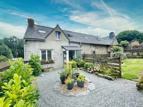 Fabulous 2/3 bed fully renovated, characterful cottage with enclosed gardens, covered parking and a 2 storey stone outbuilding. Situated in a small hamlet of houses in the pretty village of La Feuillee in the Armorique National Park, this home is ide...