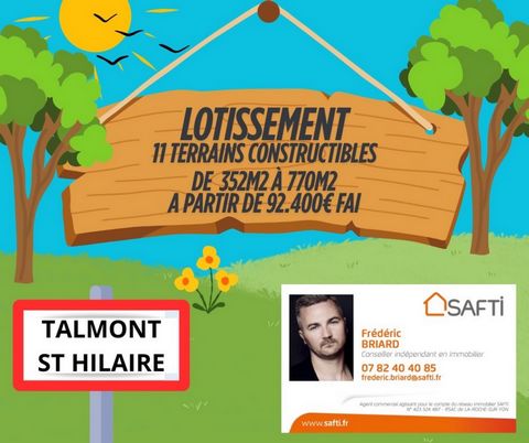 Talmont Saint Hilaire, terrain constructible 770m2