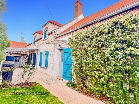 Jargeau proche du Centre à trois minutes en voiture, à vendre longère entièrement rénovée, quatre chambres, parc de 5000m2 sans vis à vis avec piscine semi-enterrée, dépendances et carport