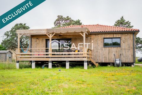 Maison en bois contemporaine avec grand terrain