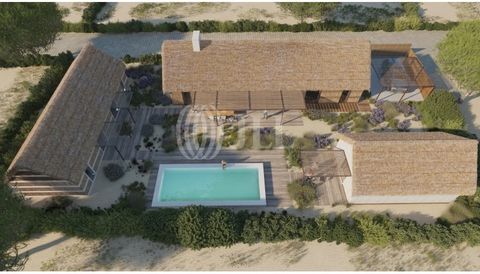 Terrain de 1141 m2 dans le lotissement de Brejos da Carregueira de Baixo, Pestana Brejos, Comporta, avec un potentiel de construction de 456,4 m2 pour une maison près de la plage, dont le projet d'architecture conçu par l'atelier d'architecture GSS -...