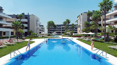 Luxe appartementen met 3 slaapkamers aan zee in Playa Flamenca. Gelegen naast Playa Flamenca, winkelcentra en verbonden met de snelweg AP-7, kunt u in deze residentie dichtbij de zee wonen in een idyllische omgeving, gekenmerkt door open ruimtes, nat...